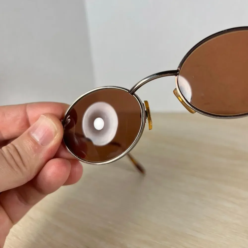 Vintage Serengeti 6412 Sunglasses Red Tinted Lenses Japan Oval Metal